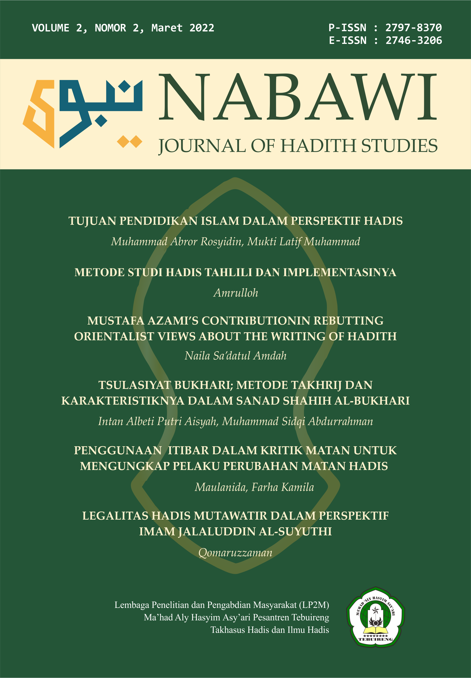 cover jurnal nabawi
